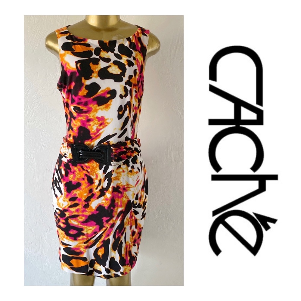 Cache Size 8 Belted Dress
